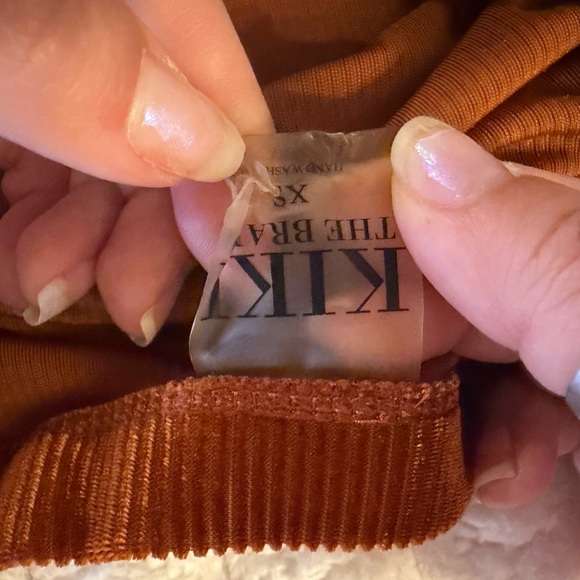 Rust Brown Ruched Two-Piece Set - Picture 7 of 7